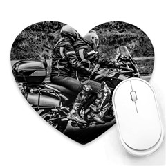 Motorcycle Riders At Highway Heart Mousepads by dflcprintsclothing