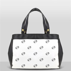 American Football Ball Motif Print Pattern Oversize Office Handbag (2 Sides) by dflcprintsclothing