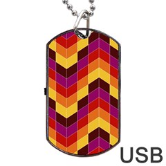 Geometric  Dog Tag Usb Flash (two Sides) by Sobalvarro