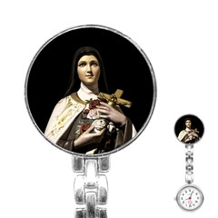 Virgin Mary Sculpture Dark Scene Stainless Steel Nurses Watch by dflcprintsclothing