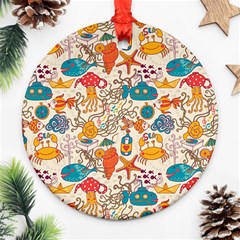 Sea Creatures Ornament (round) by goljakoff