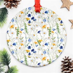 Summer Flowers Pattern Ornament (round) by goljakoff