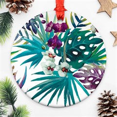 Tropical Flowers Ornament (round) by goljakoff