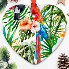 Jungle Heart Ornament (two Sides) by goljakoff