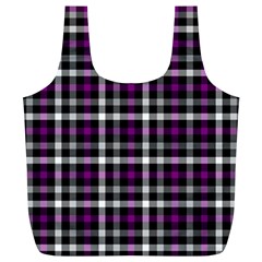 Asexual Pride Checkered Plaid Full Print Recycle Bag (xl) by VernenInk