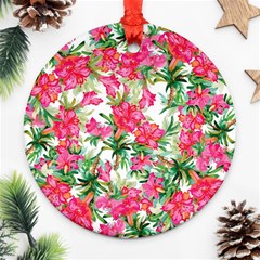 Pink Flowers Ornament (round) by goljakoff