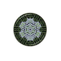 Calm In The Flower Forest Of Tranquility Ornate Mandala Hat Clip Ball Marker (4 Pack) by pepitasart