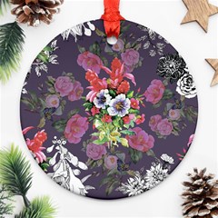 Purple Flowers Ornament (round) by goljakoff