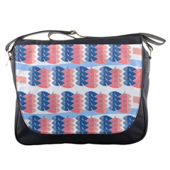 Fish Texture Rosa Blue Sea Messenger Bag by HermanTelo