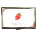 Strawbery Fruit Watercolor Painted Cigarette Money Case Front