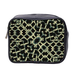 Dark Interlace Motif Mosaic Pattern Mini Toiletries Bag (two Sides) by dflcprintsclothing