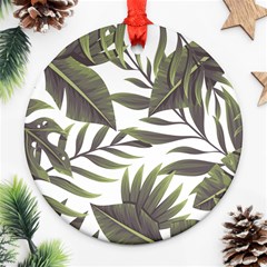 Tropical Leaves Ornament (round) by goljakoff