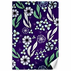 Floral Blue Pattern Canvas 20  X 30  by MintanArt