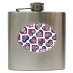 Heart Mandala Hip Flask (6 oz) Front