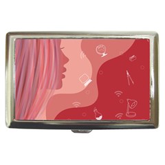 Online Woman Beauty Pink Cigarette Money Case by Mariart