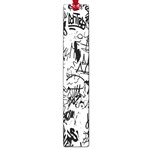 Black And White Graffiti Abstract Collage Large Book Marks Front