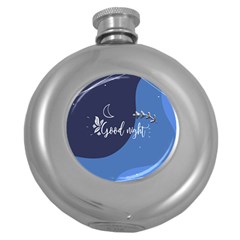 Background Good Night Round Hip Flask (5 Oz) by Mariart