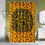 Lizards In Love In The Land Of Flowers Shower Curtain 48  x 72  (Small)  Curtain(48  X 72 ) - 42.18 x64.8  Curtain(48  X 72 )