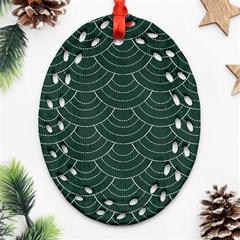 Green Sashiko Ornament (oval Filigree) by goljakoff