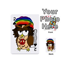  Rainbow Stoner Owl Playing Cards 54 Designs (mini) by IIPhotographyAndDesigns