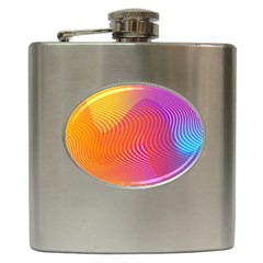 Chevron Line Poster Music Hip Flask (6 Oz) by Mariart