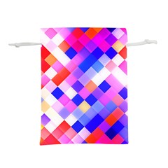 Squares Pattern Geometric Seamless Lightweight Drawstring Pouch (m) by Dutashop