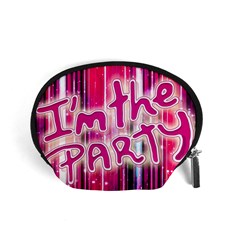 Party Concept Typographic Design Accessory Pouch (small) by dflcprintsclothing