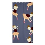 Cute  Pattern With  Dancing Ballerinas On The Blue Background Shower Curtain 36  x 72  (Stall)  Curtain(36 X72 ) - 33.26 x66.24  Curtain(36 X72 )