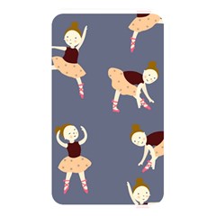 Cute  Pattern With  Dancing Ballerinas On The Blue Background Memory Card Reader (rectangular) by EvgeniiaBychkova