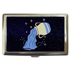 Aquarius Horoscope Astrology Zodiac Cigarette Money Case by Mariart