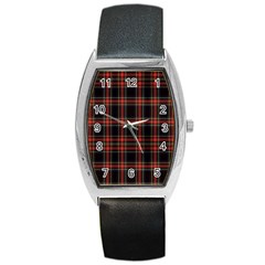 Stewart Black Tartan Barrel Style Metal Watch by impacteesstreetwearfour