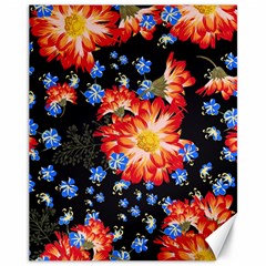 Orange And Blue Chamomiles Design Canvas 11  X 14  by ArtsyWishy