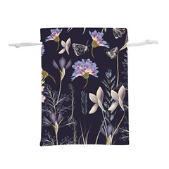 Butterflies And Flowers Painting Lightweight Drawstring Pouch (l) by ArtsyWishy