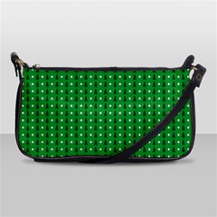 Green Christmas Tree Pattern Background Shoulder Clutch Bag by Amaryn4rt