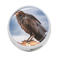 Black Crow Standing At Rock 4-port Usb Hub (two Sides) by dflcprintsclothing