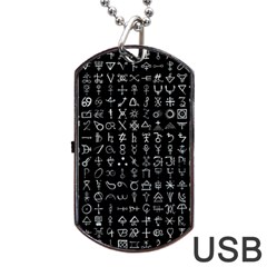 Alchemical Symbols - Collected Inverted Dog Tag Usb Flash (two Sides) by WetdryvacsLair