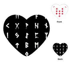 Elder Futhark Rune Set Collected Inverted Playing Cards Single Design (heart) by WetdryvacsLair