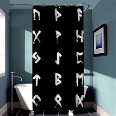 Elder Futhark Rune Set Collected Inverted Shower Curtain 36  X 72  (stall)  by WetdryvacsLair