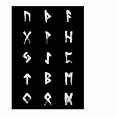 Elder Futhark Rune Set Collected Inverted Large Garden Flag (two Sides) by WetdryvacsLair