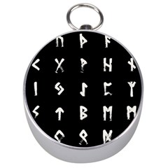 Elder Futhark Rune Set Collected Inverted Silver Compasses by WetdryvacsLair