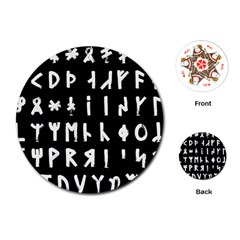 Complete Dalecarlian Rune Set Inverted Playing Cards Single Design (round) by WetdryvacsLair