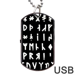 Complete Dalecarlian Rune Set Inverted Dog Tag Usb Flash (two Sides) by WetdryvacsLair