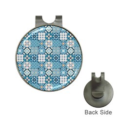 Ceramic Tile Pattern Hat Clips With Golf Markers by designsbymallika