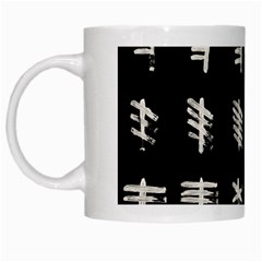 Ogham Rune Set Complete Inverted White Mugs by WetdryvacsLair