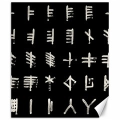 Ogham Rune Set Complete Inverted Canvas 20  X 24  by WetdryvacsLair