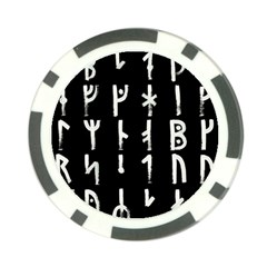 Medieval Runes Collected Inverted Complete Poker Chip Card Guard by WetdryvacsLair