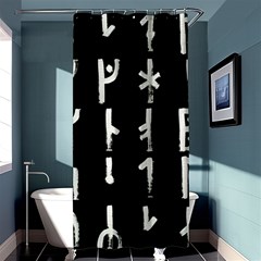 Medieval Runes Collected Inverted Complete Shower Curtain 36  X 72  (stall)  by WetdryvacsLair