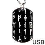 Medieval Runes Collected Inverted Complete Dog Tag USB Flash (Two Sides) Front