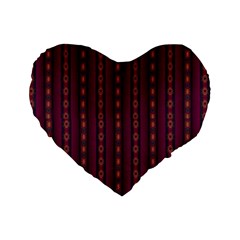 Maroon Sprinkles Standard 16  Premium Heart Shape Cushions by Sparkle