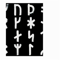 Younger Futhark Rune Set Collected Inverted Large Garden Flag (two Sides) by WetdryvacsLair